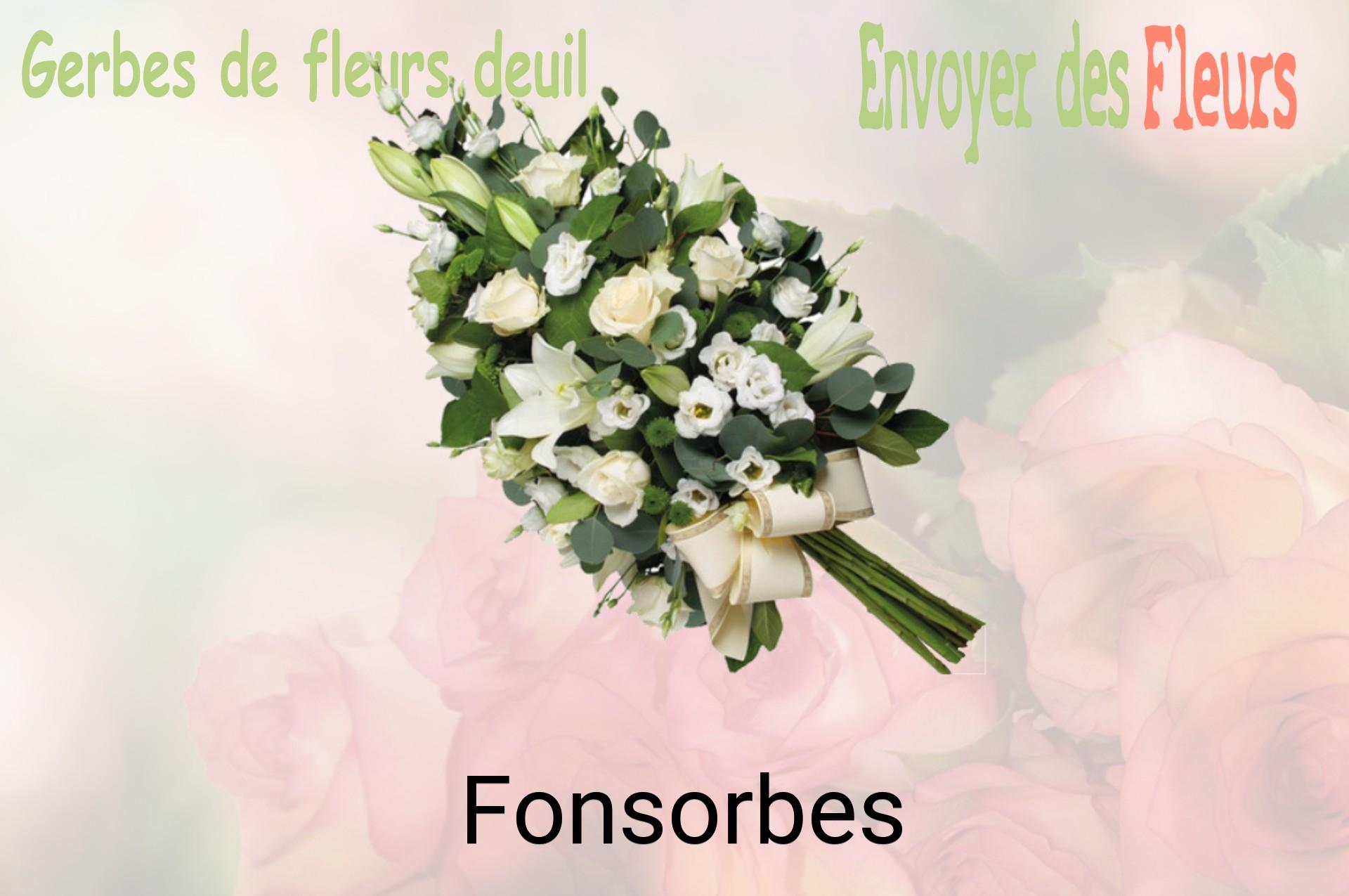 Gerbe de fleurs de deuil livrée à Fonsorbes